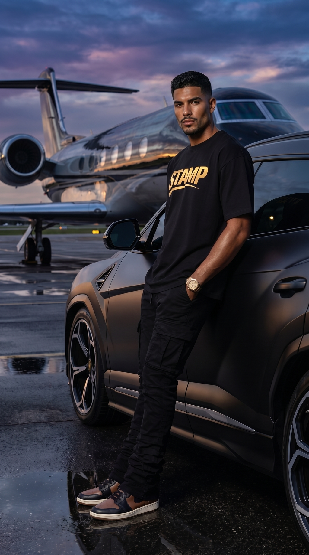 STAMP Signature Tee- Black