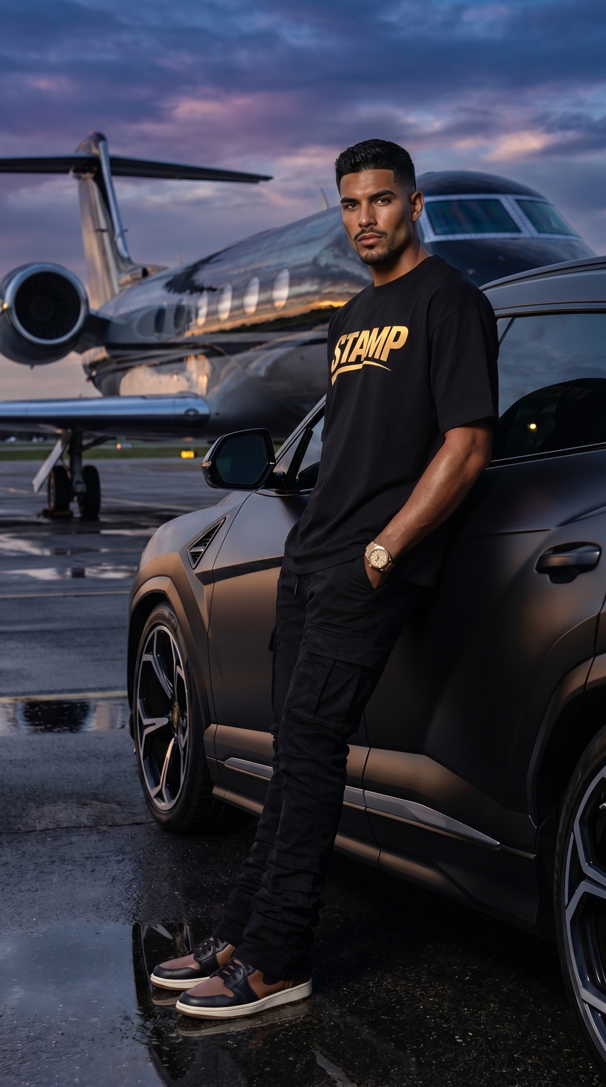 STAMP Signature Tee- Black