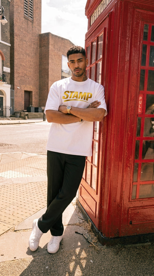 Stamp Signature tee-white