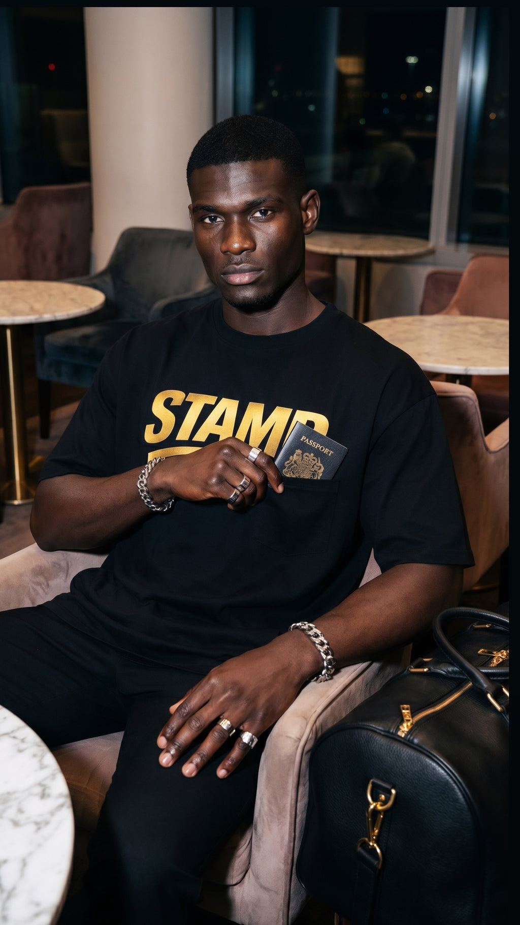 STAMP Signature Tee- Black