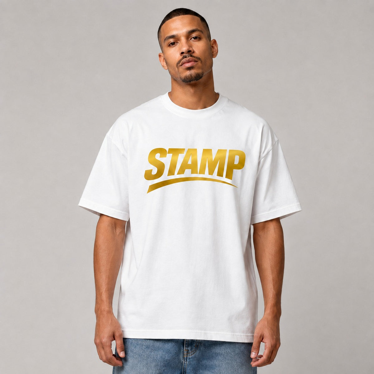 Stamp Signature tee-white